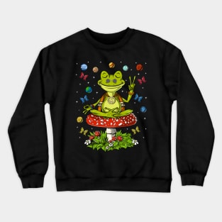 Mushroom Frog Meditation Crewneck Sweatshirt